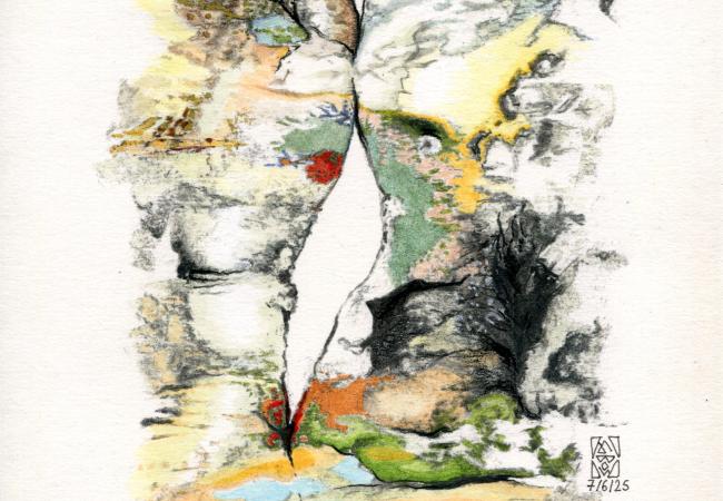 Fusain et encres 21x29.7cm