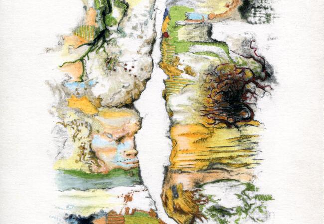 Fusain et encres 21x29.7cm